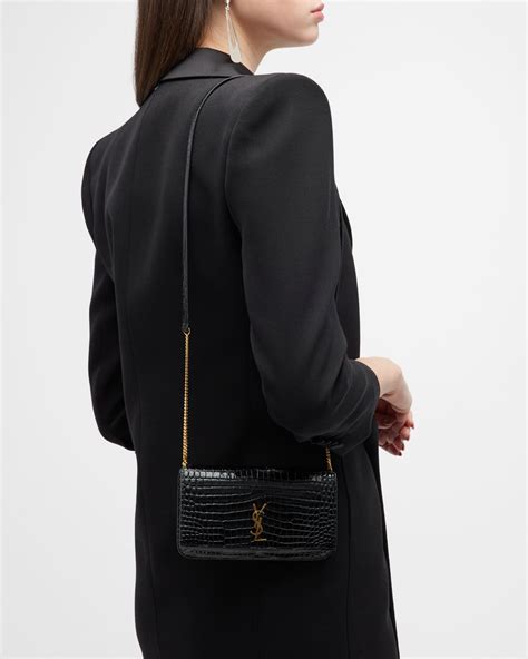 ysl croc embossed phone holder shoulder bag|saint laurent ysl phone holder.